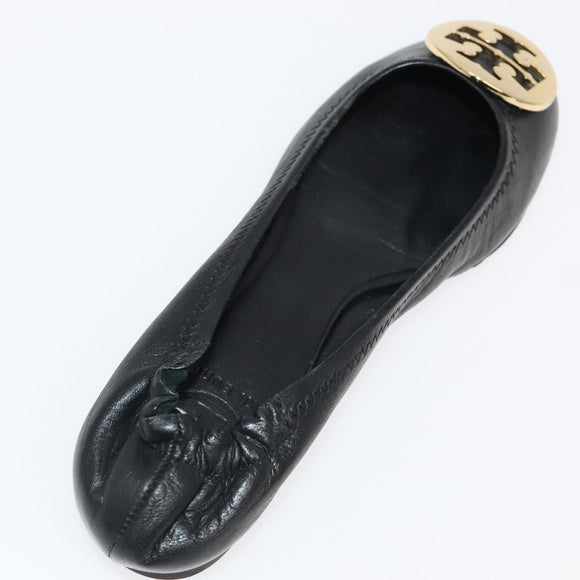 TORY BURCH Pumps Leather 2Set Black Auth ti2175