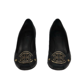TORY BURCH Pumps Leather 2 Set Black Auth ti2175 - 0