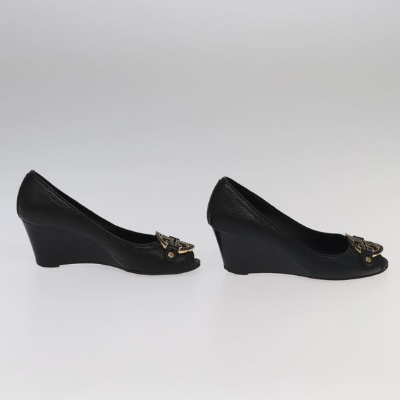 TORY BURCH Pumps Leather 2 Set Black Auth ti2175
