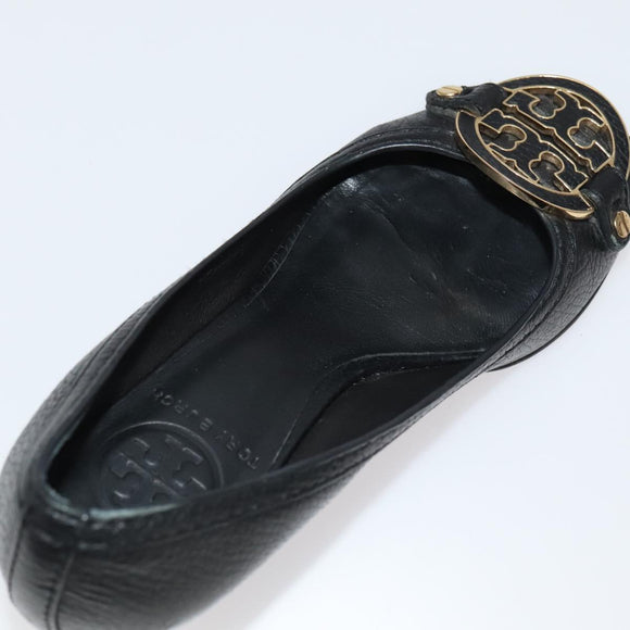 TORY BURCH Pumps Leather 2 Set Black Auth ti2175