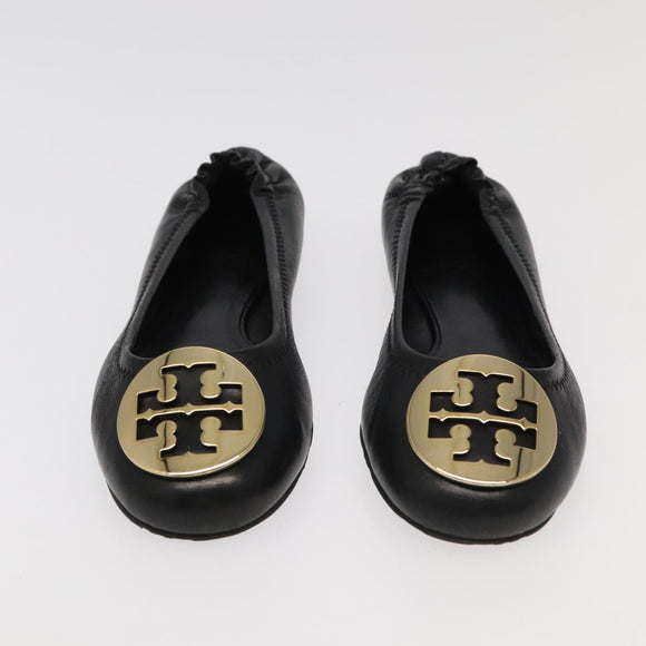 TORY BURCH Pumps Leather 2 Set Black Auth ti2175