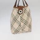 BURBERRY Nova Check Blue Label Tote Bag Canvas 3Set Beige Black Auth ti2176-13