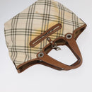 BURBERRY Nova Check Blue Label Tote Bag Canvas 3 Set Beige Black Auth ti2176-14