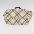 BURBERRY Nova Check Blue Label Tote Bag Canvas 3Set Beige Black Auth ti2176-16