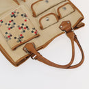 BURBERRY Nova Check Blue Label Tote Bag Canvas 3Set Beige Black Auth ti2176-23