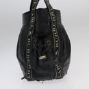 BURBERRY Nova Check Blue Label Tote Bag Canvas 3Set Beige Black Auth ti2176-4