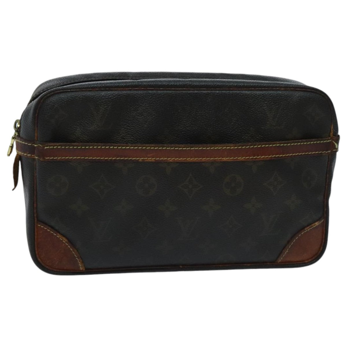 LOUIS VUITTON Monogram Compiegne 28 Clutch Bag M51845 LV Auth ti2180