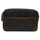 LOUIS VUITTON Monogram Compiegne 28 Clutch Bag M51845 LV Auth ti2180-13