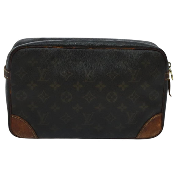 LOUIS VUITTON Monogram Compiegne 28 Clutch Bag M51845 LV Auth ti2180