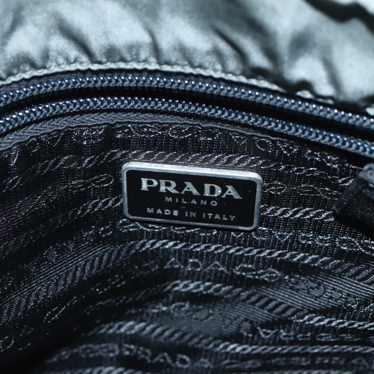 PRADA Hand Bag Nylon Khaki Auth ti2184