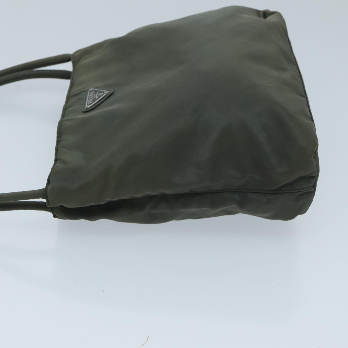 PRADA Hand Bag Nylon Khaki Auth ti2184