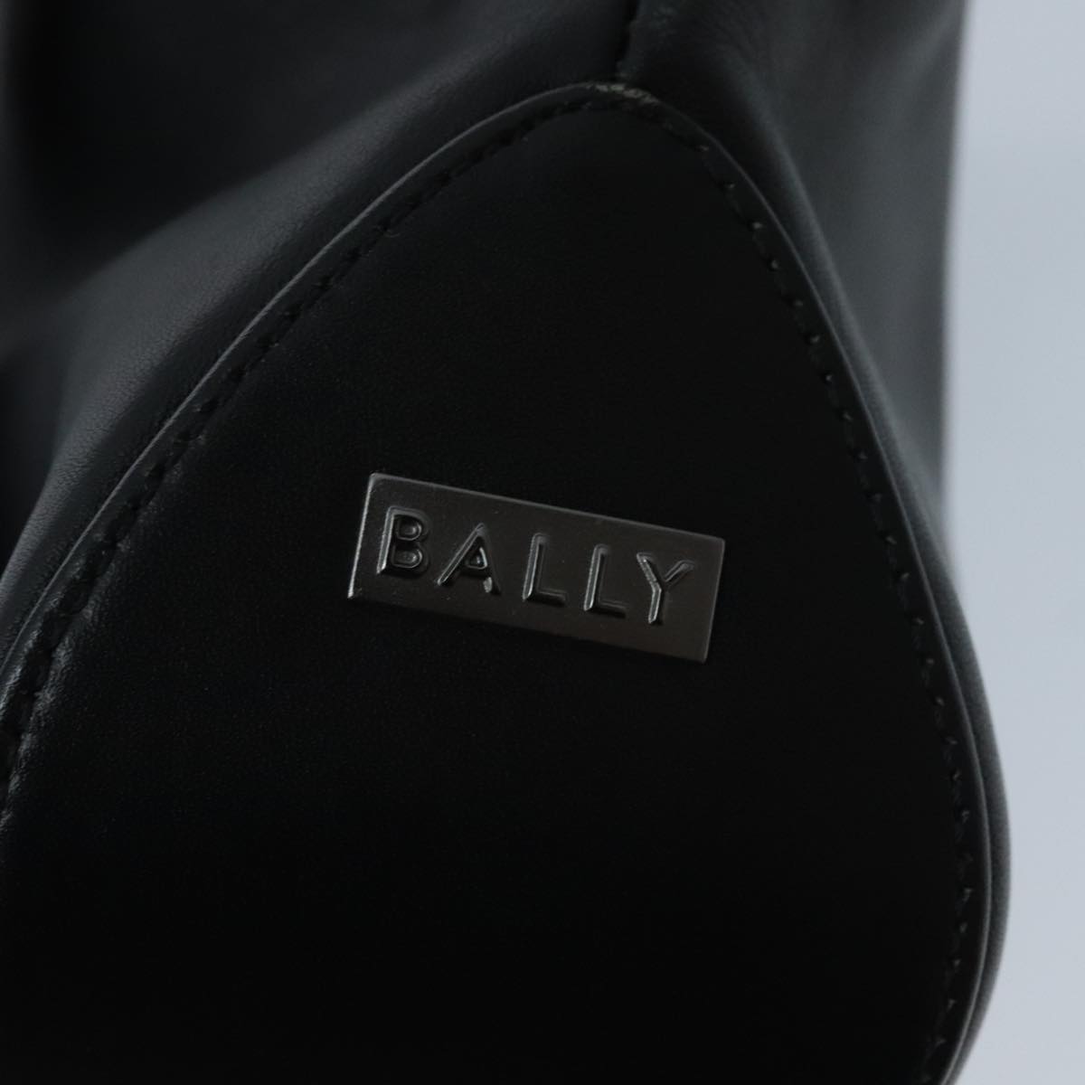 BALLY Backpack Leather Black Auth ti2190