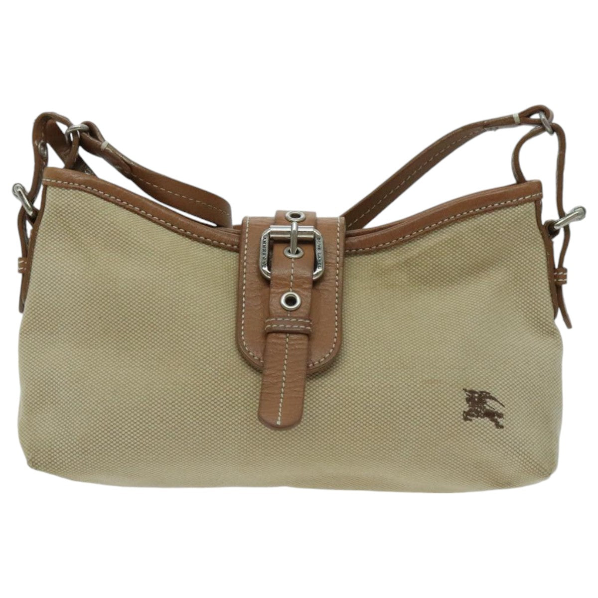 BURBERRY Blue Label Shoulder Bag Canvas Beige Auth ti2202 - 0