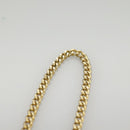 BALLY Chain Shoulder Bag Leather Brown Gold Auth ti2210-15