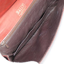 BALLY Chain Shoulder Bag Leather Brown Gold Auth ti2210-12