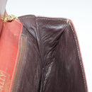 BALLY Chain Shoulder Bag Leather Brown Gold Auth ti2210-24