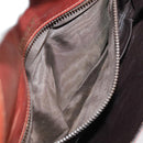 BALLY Chain Shoulder Bag Leather Brown Gold Auth ti2210-27