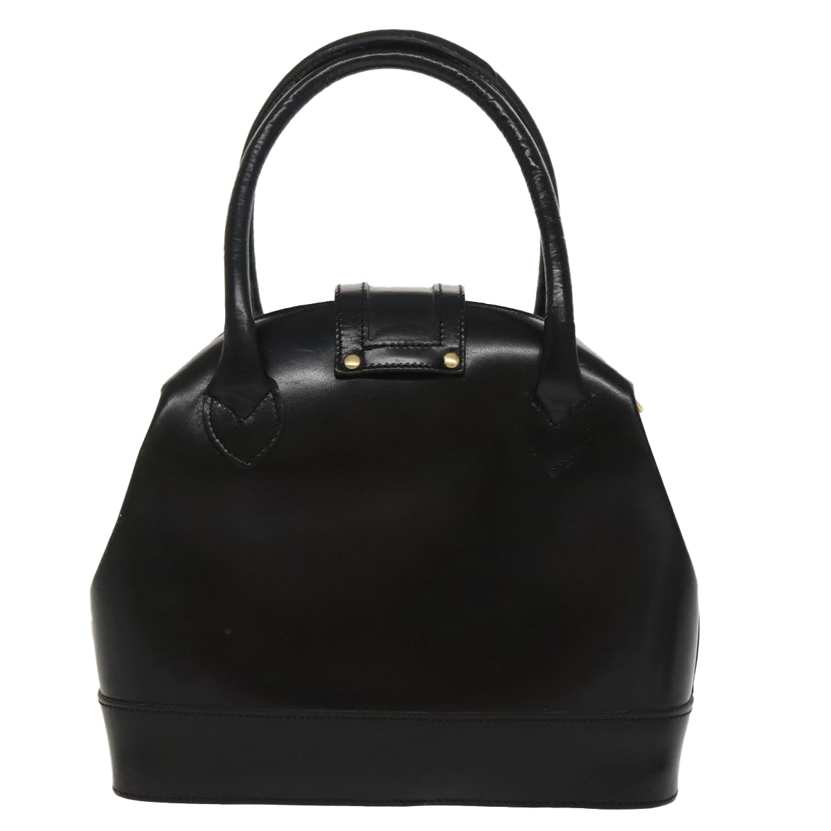 BALLY Hand Bag Leather 2way Black Gold Auth ti2211 - 0