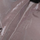 GUCCI Shoulder Bag Nylon Beige Dark Brown Silver 019.0340 Auth ti2214-11