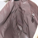 GUCCI Shoulder Bag Nylon Beige Dark Brown Silver 019.0340 Auth ti2214-20