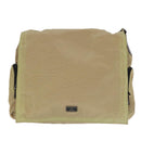 GUCCI Shoulder Bag Nylon Beige Dark Brown Silver 019.0340 Auth ti2214-13