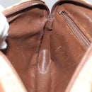 Burberrys Nova Check Clutch Bag PVC Leather Beige Brown Gold Auth ti2218-19