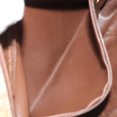 Burberrys Nova Check Clutch Bag PVC Leather Beige Brown Gold Auth ti2218-20