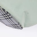 Burberrys Blue Label Tote Bag Nylon Leather Light Blue Brown Silver Auth ti2219-17