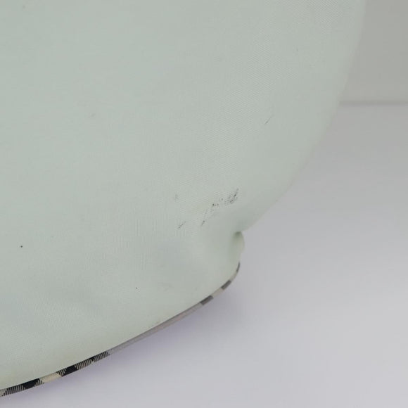 Burberrys Blue Label Tote Bag Nylon Leather Light Blue Brown Silver Auth ti2219