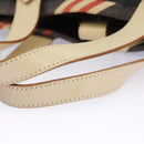 BURBERRY Blue Label Hand Bag Denim Leather Blue Beige Silver Auth ti2223-14