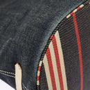 BURBERRY Blue Label Hand Bag Denim Leather Blue Beige Silver Auth ti2223-17