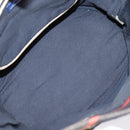 BURBERRY Blue Label Hand Bag Denim Leather Blue Beige Silver Auth ti2223-11