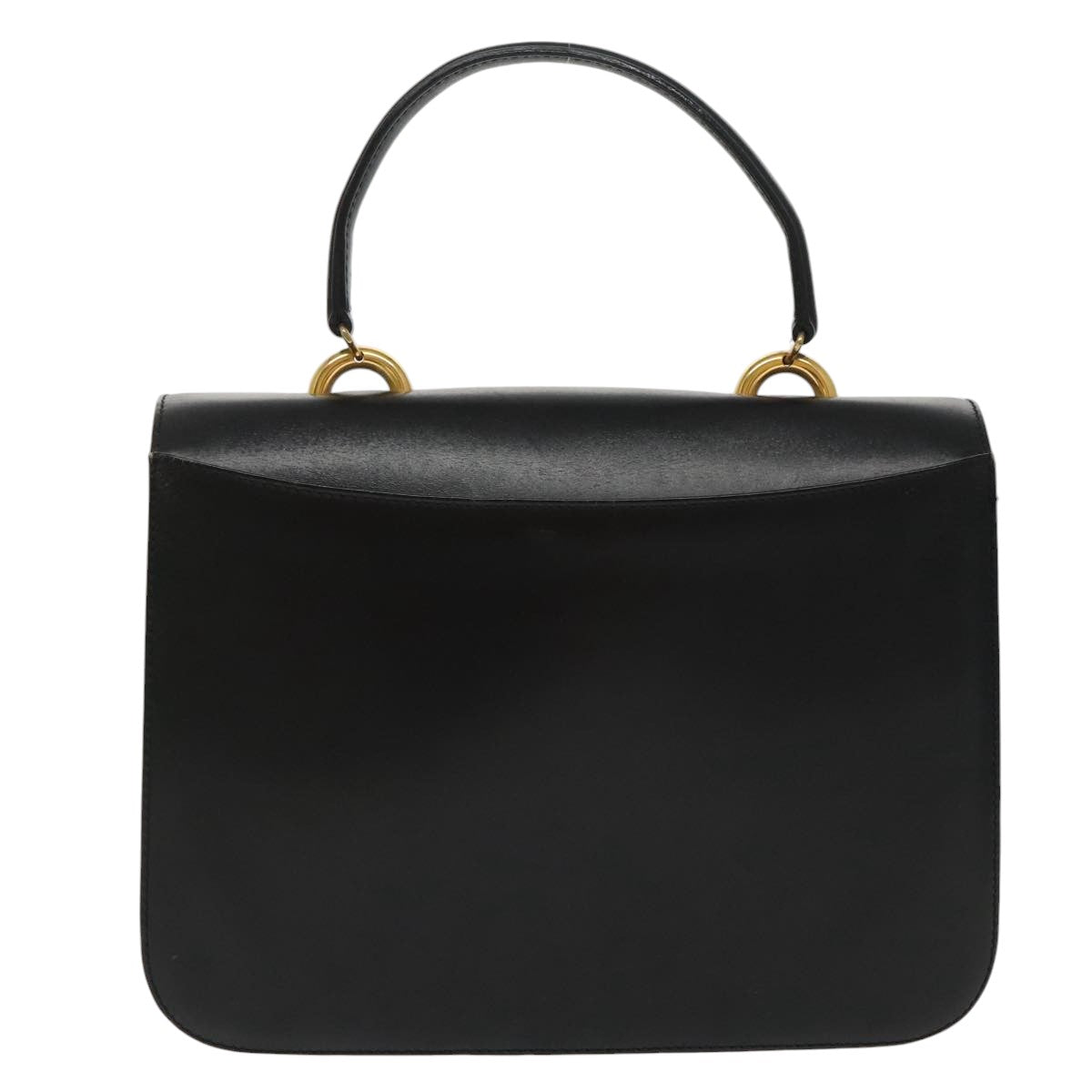 BALLY Hand Bag Leather Black Gold Auth ti2232 - 0