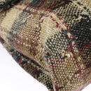 BURBERRY Nova Check Tote Bag Wool Leather Beige Black Gold Auth ti2237-14