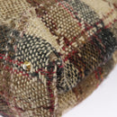 BURBERRY Nova Check Tote Bag Wool Leather Beige Black Gold Auth ti2237-10