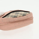 BURBERRY Pouch Canvas 3Set Pink Green Red Auth ti2238-19