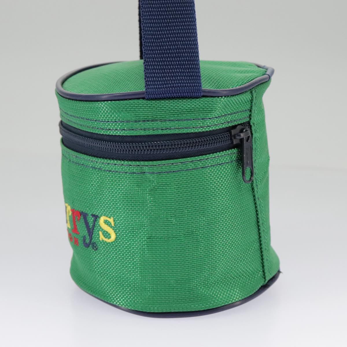 Burberrys hand Pouch Nylon Green Blue Auth ti2240