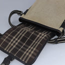 BURBERRY Shoulder Bag Canvas Beige Auth ti2263-10