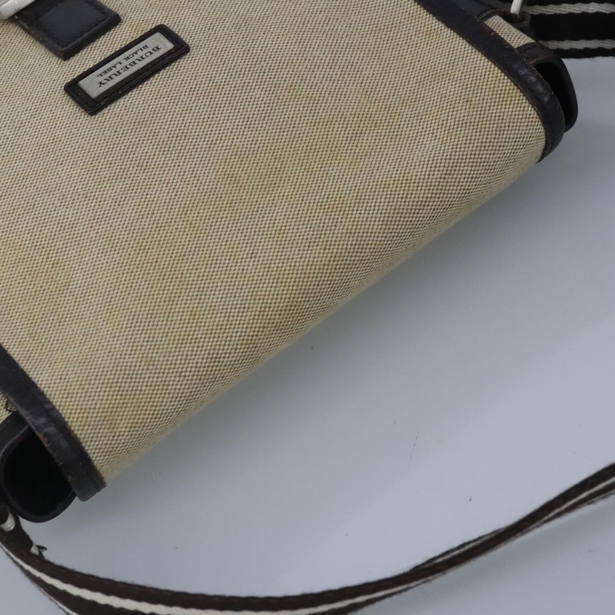 BURBERRY Shoulder Bag Canvas Beige Auth ti2263