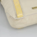 BURBERRY Shoulder Bag Leather White Auth ti2266-14