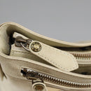 BURBERRY Shoulder Bag Leather White Auth ti2266-10
