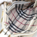 BURBERRY Shoulder Bag Leather White Auth ti2266-11
