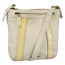 BURBERRY Shoulder Bag Leather White Auth ti2266-1