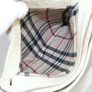 BURBERRY Shoulder Bag Leather White Auth ti2266-23