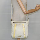 BURBERRY Shoulder Bag Leather White Auth ti2266-25