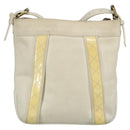 BURBERRY Shoulder Bag Leather White Auth ti2266-2