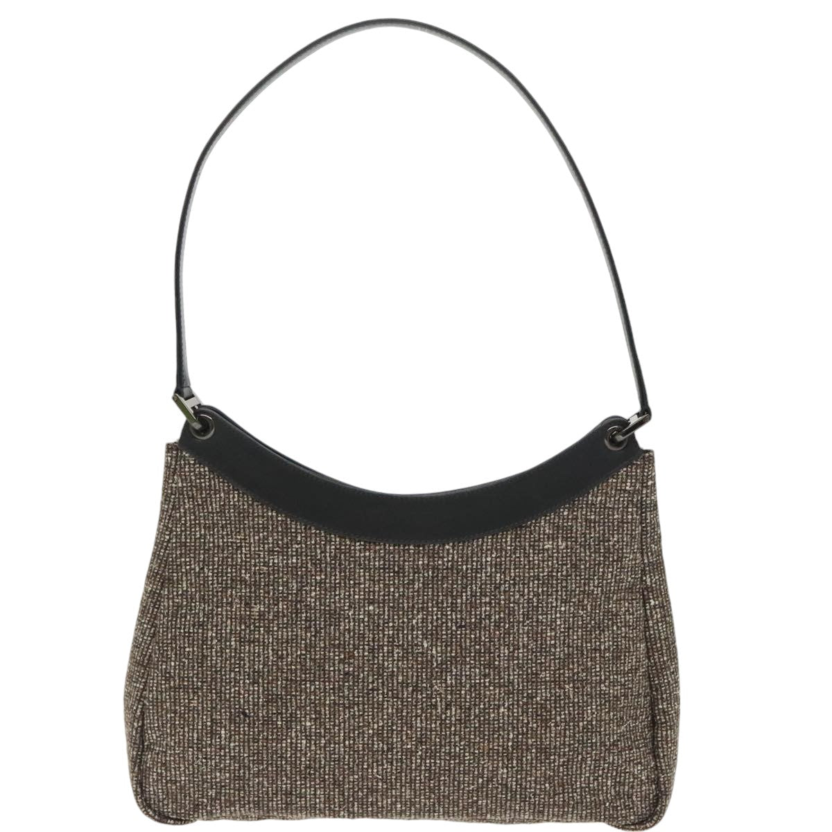 BALLY Shoulder Bag Wool Brown Auth ti2269 - 0