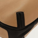 BALLY Shoulder Bag Leather Beige Silver Auth ti2272-15