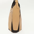 BALLY Shoulder Bag Leather Beige Silver Auth ti2272-3