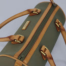 BURBERRY Hand Bag Nylon Khaki Auth ti2281-6